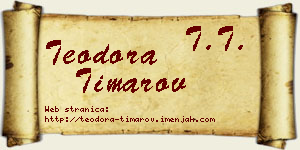 Teodora Timarov vizit kartica